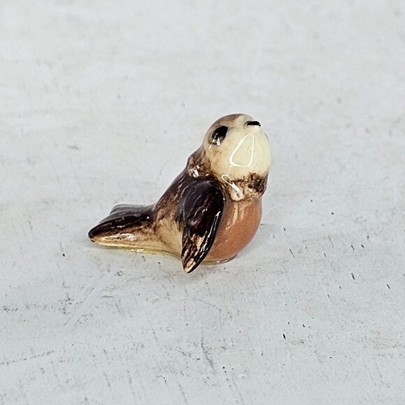 Hagen Renaker Chickadee Tiny Baby Bird Brown Miniature Figurine Vintage - Picture 4 of 9